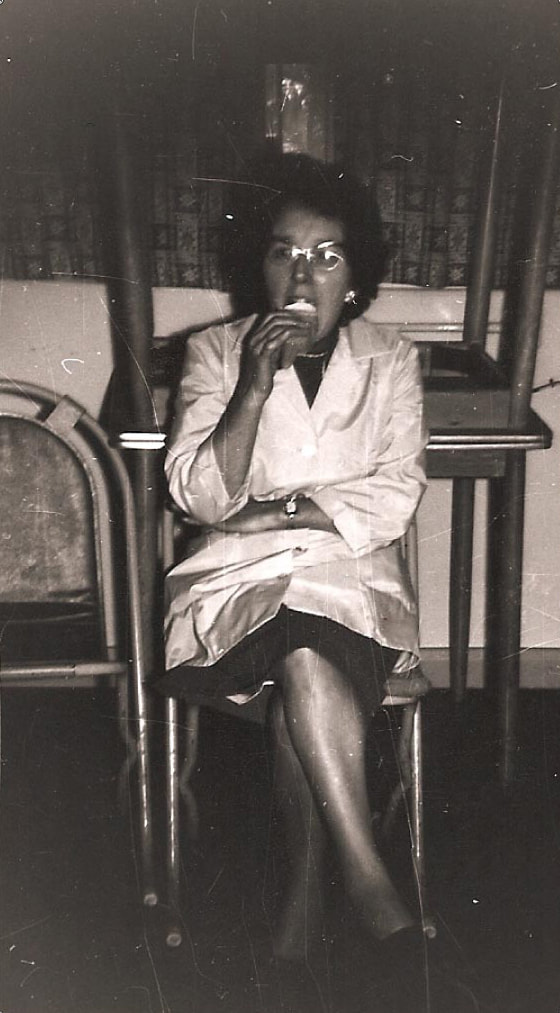 The 1960s Canteen lady, Mrs Elizabeth Brown